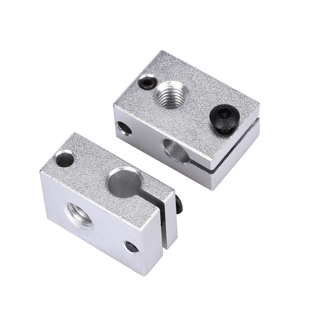 BIGTREETECH-Bloque calefactor E3D V6, piezas de aluminio con calcetín de silicona V6 Hotend PT100, termistor j-head 1,75/3,0mm, para impresora 3D