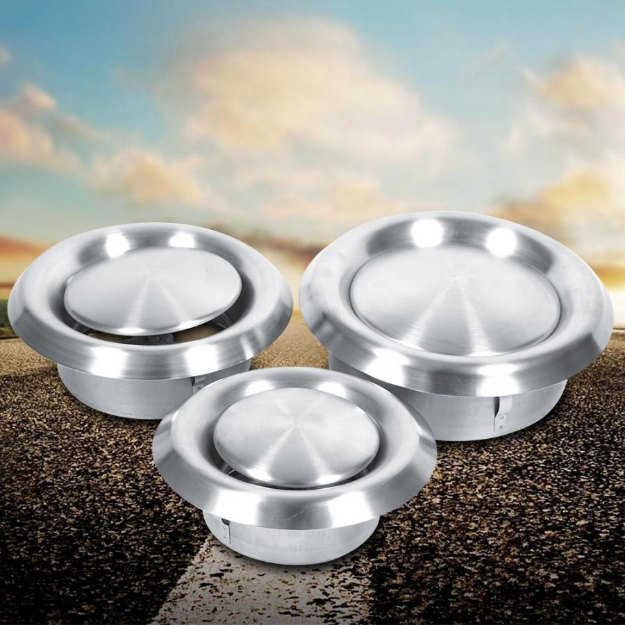 3 Sizes Adjustable Ceiling Home Stainless Steel Air Vent Round Ventilation Grille Duct Cover Exterior Wall Air Vent Grille