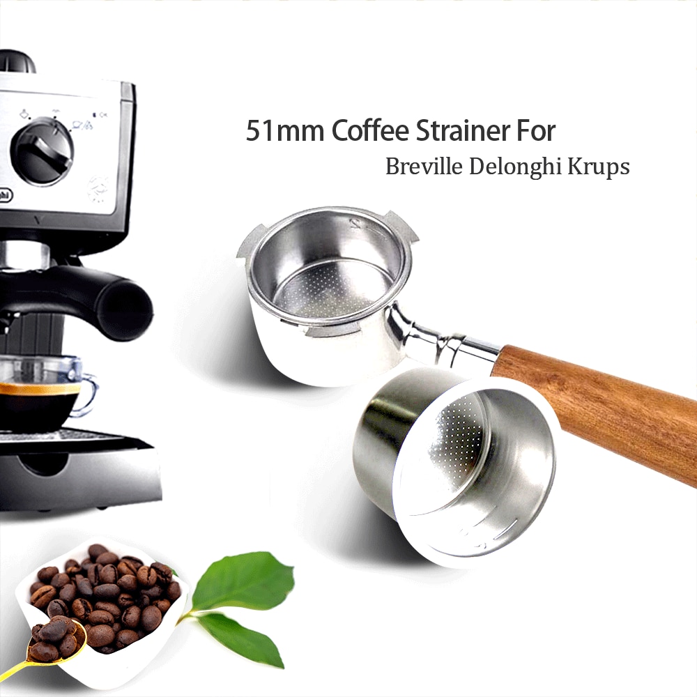 2/4 kop 51mm kaffefilter filter uden kurv til breville delonghi filter krups kaffeprodukter køkken tilbehør