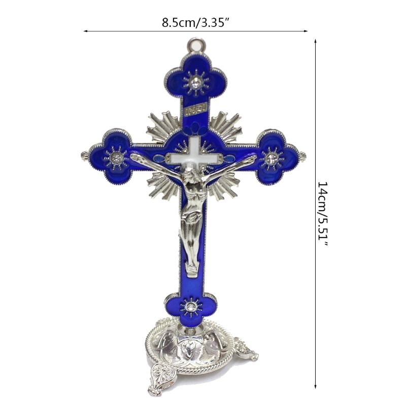 Pruimenbloesem metalen kruis jezus christus bitterheid kerk heilig beeld ornamenten kantoor huishoudelijk religieuze goederen
