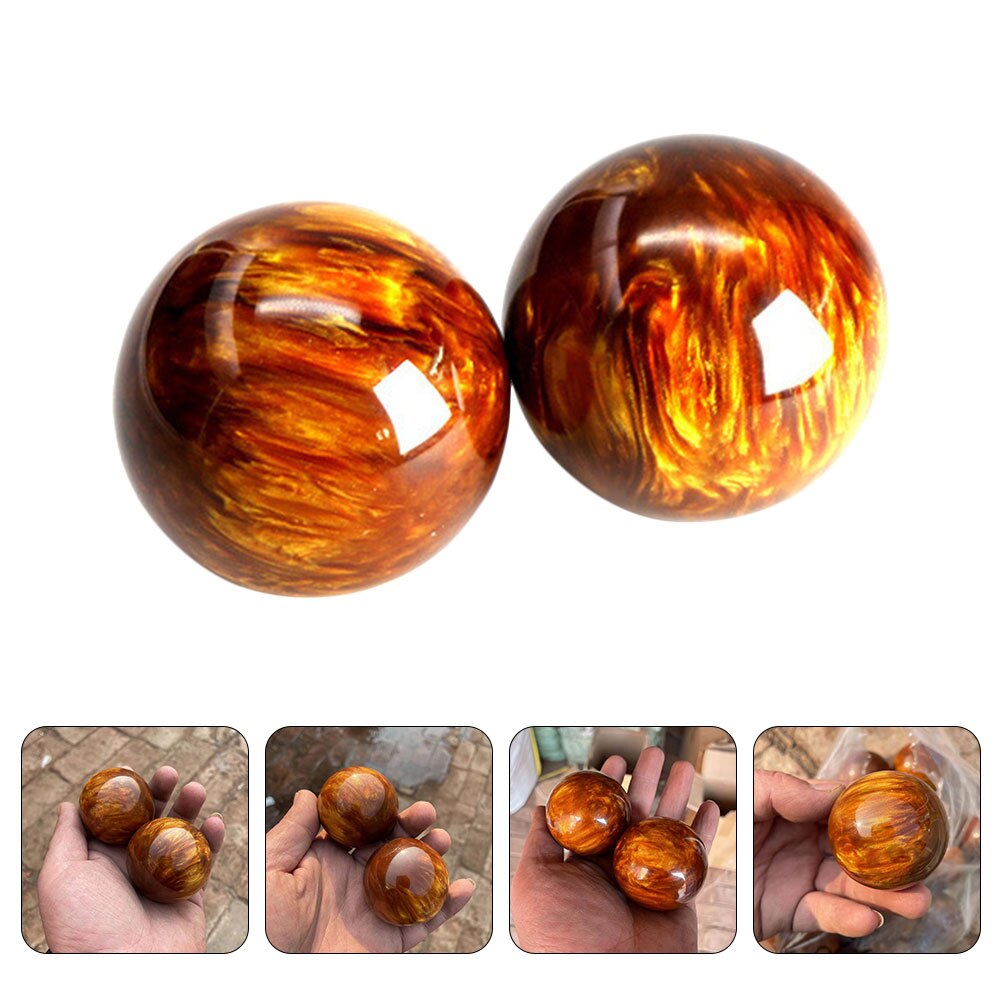 2pcs Smooth Handballs Health Exercise Balls Hand Balls Hand Massagers