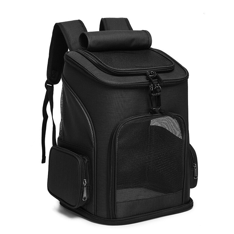 Kat Carrier Rugzak Mesh Ademend Opvouwbare Pet Reistassen Voor Kleine Honden Katten Konijnen Pet Carrier Rugzak Klassieke: Black