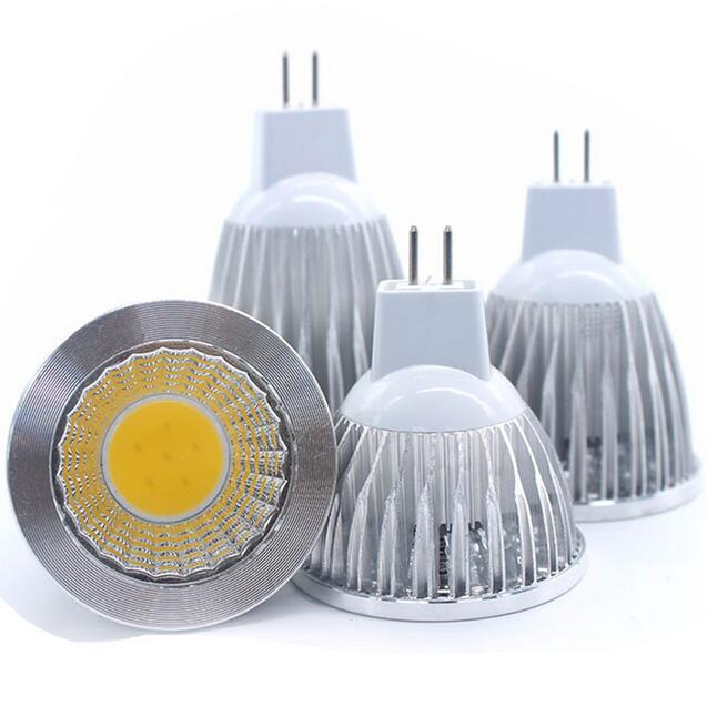 Led lamp spotlight dimbare GU10 cob mr16 3 w 5 w 7 w warm wit koel wit real power vervangen halogeenlamp