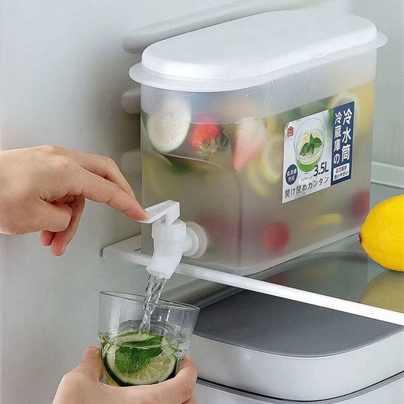 Drink Dispenser with Spigot 3.5L Water Jug with Faucet Lemon Juice Jug Drinkware Kettle Pot Cold Water Bottle Beverage Dispenser