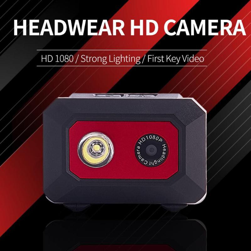 Head-Mounted Camera 1080P For Night Work And Outdoor Recreation With Dual Function Headlights And Tf Card Supports