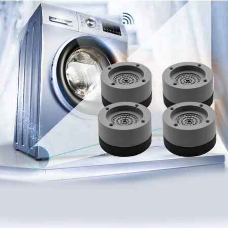 4 stk vaskemaskine anti-vibrationsfødder tunge vaskemaskine tørretumbler pad møbler skridsikker hæve højde fødder gulvbeskyttere måtten