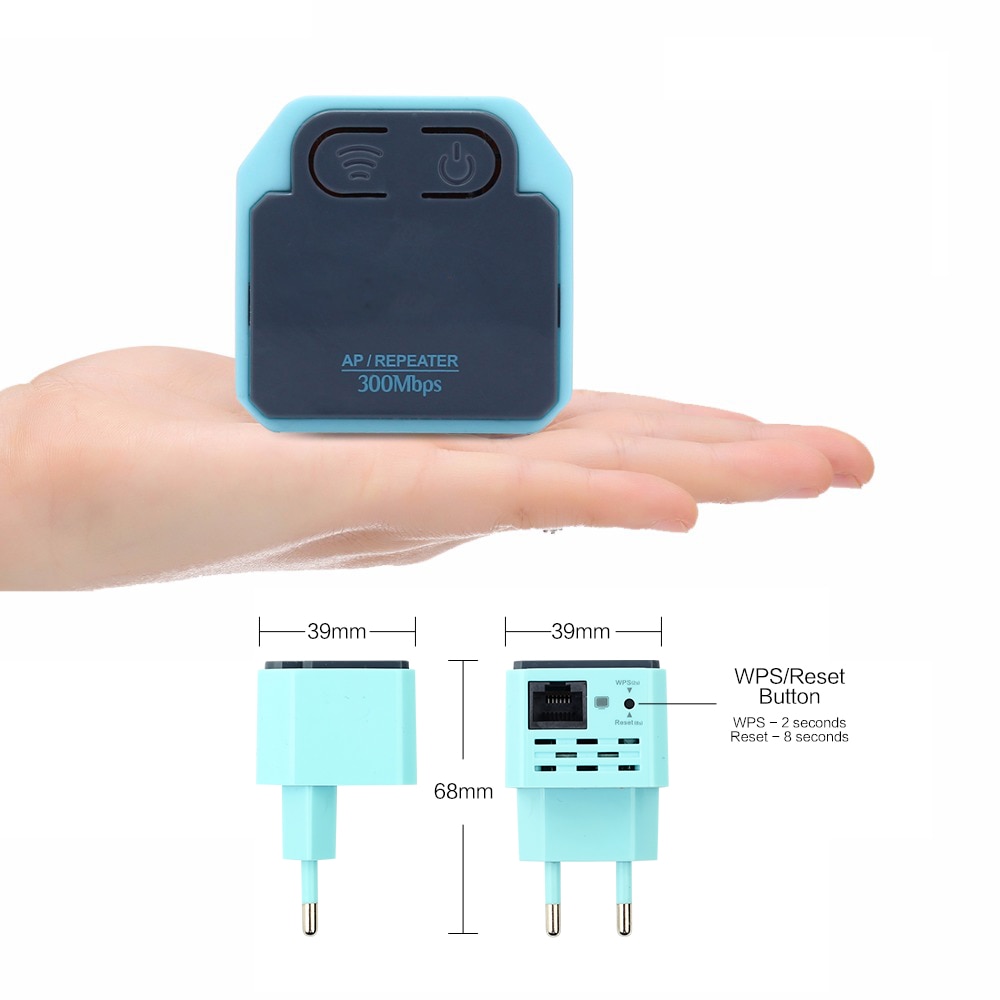 Wireless WIFI 300Mbps Repeater With US/EU Plug 2.4Ghz WI-FI Router 802.11N Signal Booster WIFI Range Extender Amplifier Repeater