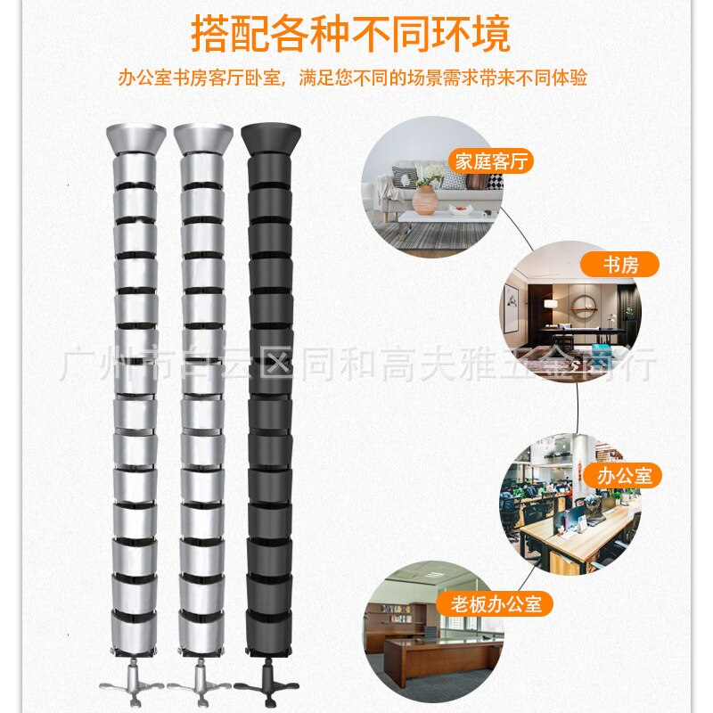 thumbnail image 2 of Spiral Cable Protector 20ft Spiral Cable Wrap - 1/2" Black Cord Organizer For Computer & AV Cables Cable Wraps For Cords 2 of 10