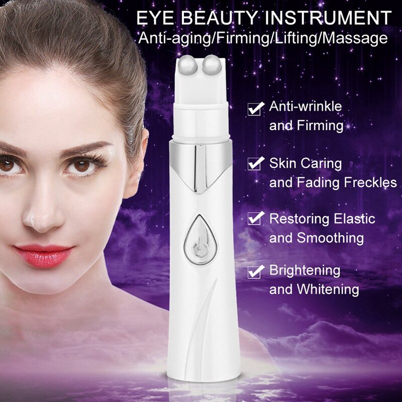 Oogmassager, oogverzorgingsinstrument, donkere kringen, wallen, rimpelverwijdering, elektrische vibrerende massager, verlichting van donkere kringen, vermoeidheid
