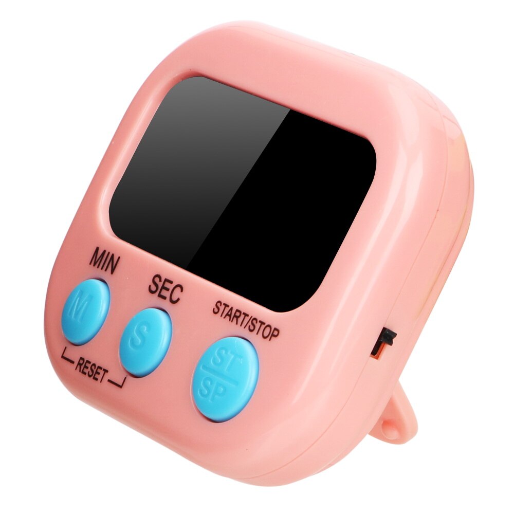 HILIFE Magnetic LCD Digital Kitchen Timer Kitchen Countdown Timer Alarm with Stand Practical Cooking Count Down Clock: Pink