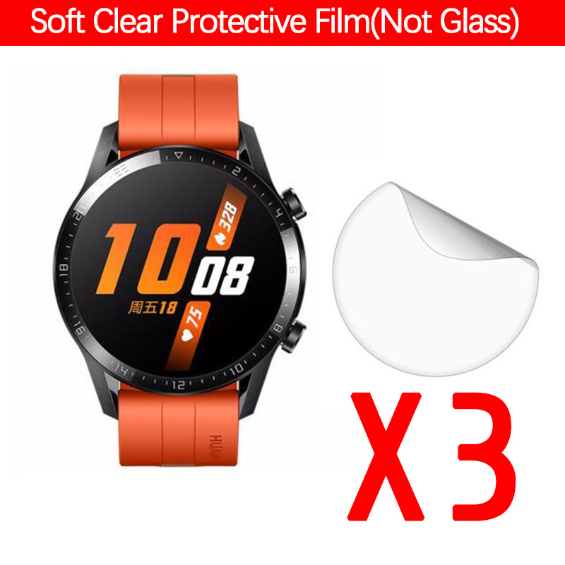 Soft Clear Protective Films For Huawei Watch GT 2 GT2 42MM 46MM Smart watch Full Screen Protector Cover Film (Not Glass): 3PCS / For GT 46MM