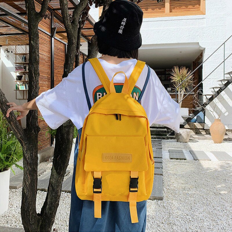 Backpacks Women Unisex Harajuku Large Capacity Chic Womens Korean Style Colorful Appliques Preppy Canvas Backpack