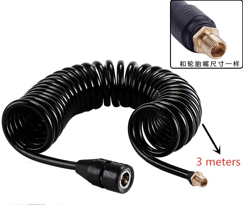 Air pump quick connector conversion tire air nozzle truck air storage tank high-pressure air intake pipe inflatable dust removal: Yellow