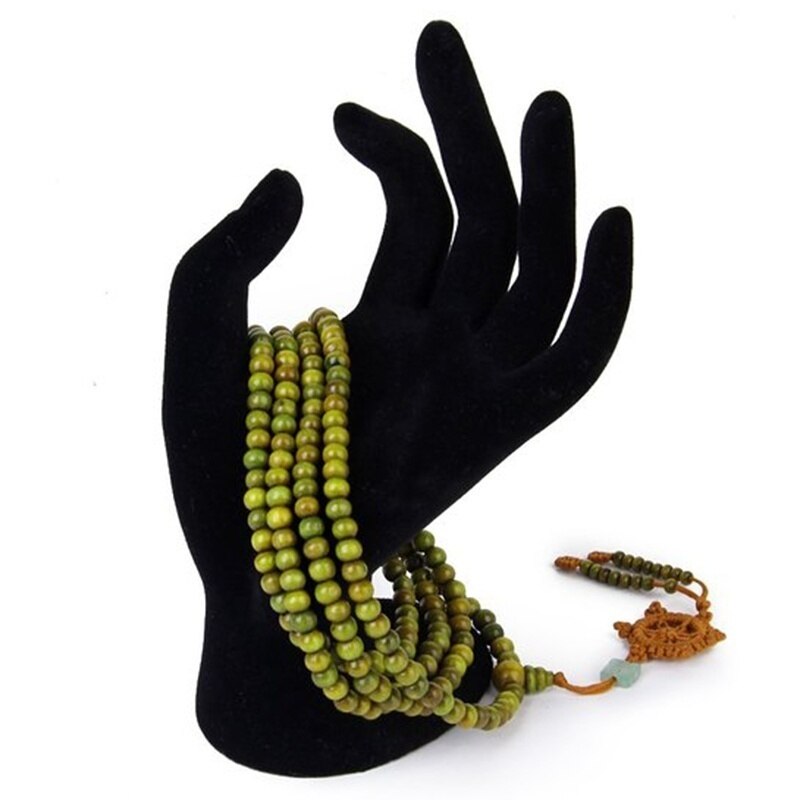 Bouddha bouddhiste tibétain en bois de santal 216 perles de prière Bracelet/collier Mala: c