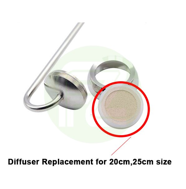 Chihiros CO2 Diffuser Stainless Steel CO2 Tiny Bubble Diffuser for Aquarium Fish Tank Aquatic Plant: 2pcs For 20cm 25cm