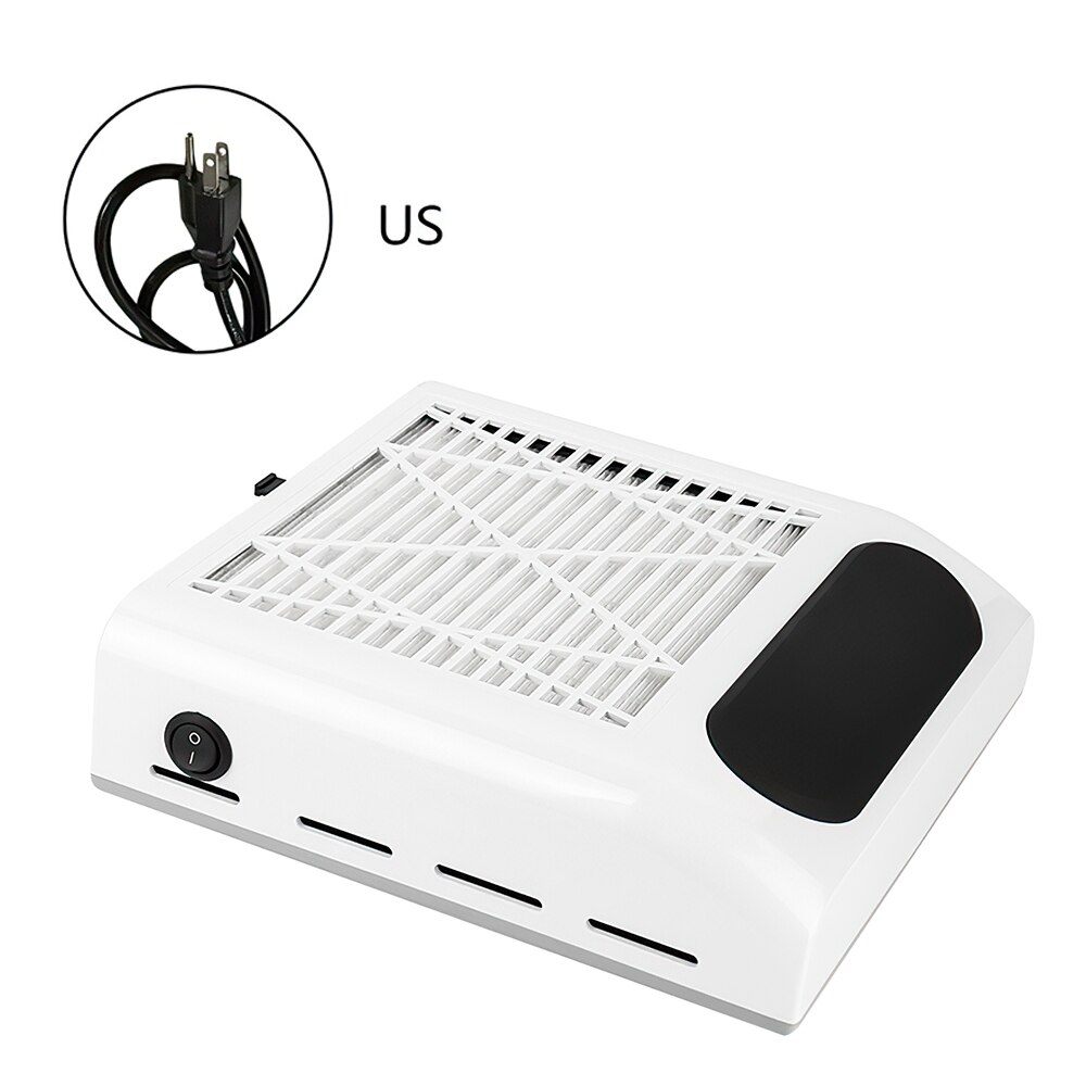 Professionele Nail Stofafzuiging Collector Sterke Fan 80W Nagels Stofzuiger Nail Art Salon Apparatuur Manicure Machine Tools: US Plug
