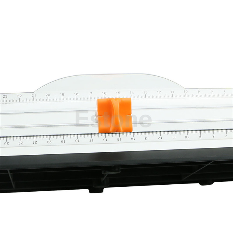 A4 Guillotine Heerser Papier Standaard Cutter Trimmer Cutter Papiervernietiger Zwart-Oranje Plastic