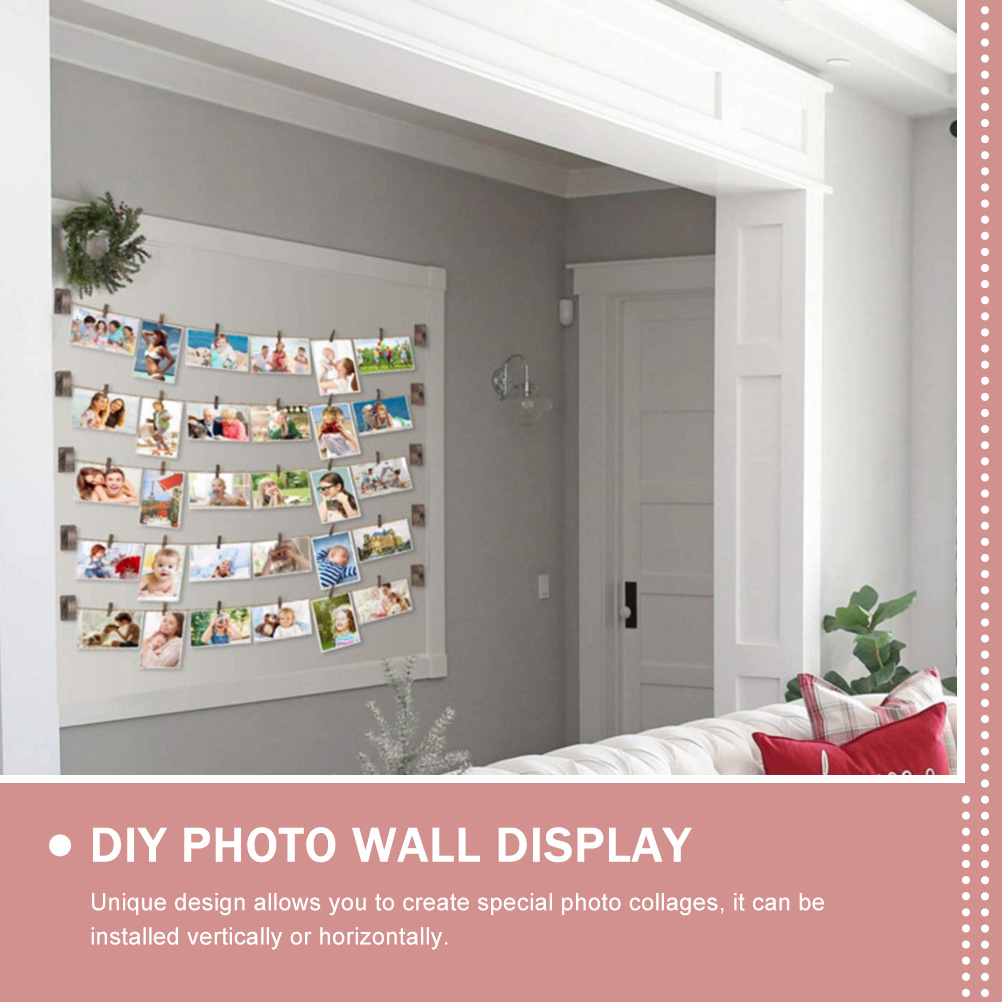 1 Set Hanging Photo Display DIY Picture Frames Collage Room Wall Decoration