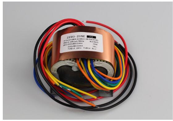 Transformador de cobre do r-núcleo de 30va 0-220v * 2 + 0-7v * 2 para o preamp do tubo de PRT-05