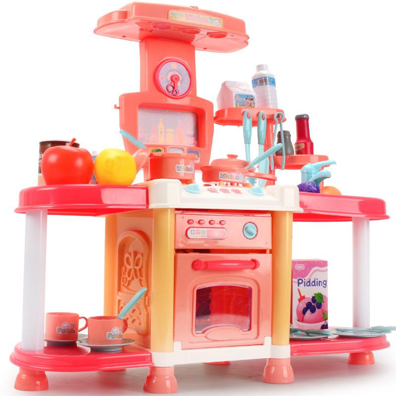 Bambini Grande impostato Da Cucina fingere Gioca Giocattoli Da Cucina Cibo in Miniatura Gioco tariffa Casa formazione scolastica Regalo Del Giocattolo per la Ragazza Del Capretto