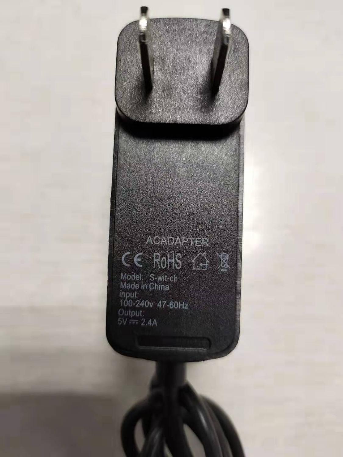 Adaptador de cargador de CA, suministro de carga, enchufe de viaje UE, adaptador de pared, alimentación de carga para consola Nintendo Switch NS