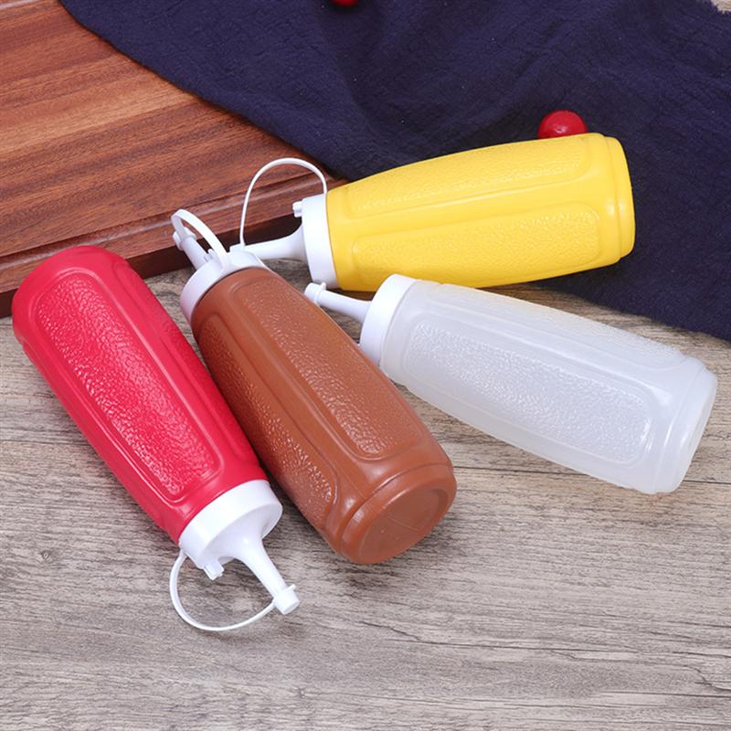 Kunststoff Gewürz quetschen Flaschen Ketchup Senf Mayo Salat Dressing Flasche Olivenöl Flaschen Soße Spender Küche Gerät