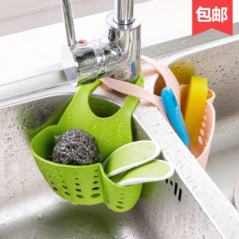 Kitchen Sink Sponge Holder Draining Rack Sink Kitchen Hanging Drain Storage Tools Storage Shelf Sink Holder Drain Baskets