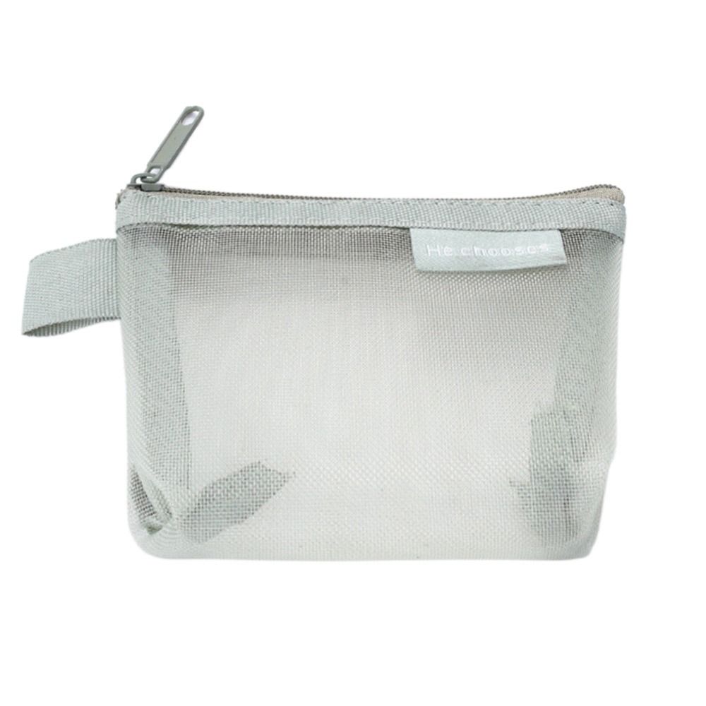 Portamonete in rete portachiavi rossetto Nylon borsa portamonete tridimensionale piccolo articolo Mini borsa cosmetica ufficio: Cielo Blu