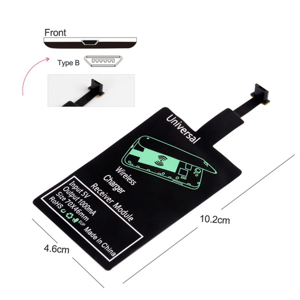 Qi Kit de charge sans fil transmetteur chargeur adaptateur récepteur récepteur Pad bobine type-c Micro USB kit pour iPhone Xiaomi Huawei: type A