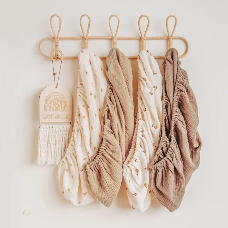 Sábana bajera ajustable para bebé, funda para cambiador de recién nacido, sábanas ajustadas para cuna transpirables con estampado sólido, funda de colchón para cuna