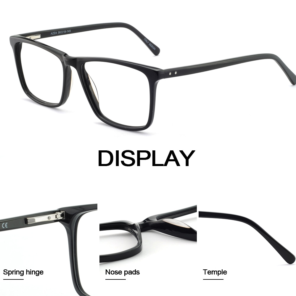 OCCI CHIARI Computer Glasses Frame Men Optical Eyeglasses frames Clear Lens blue light Gaming Eyewear Prescription Male
