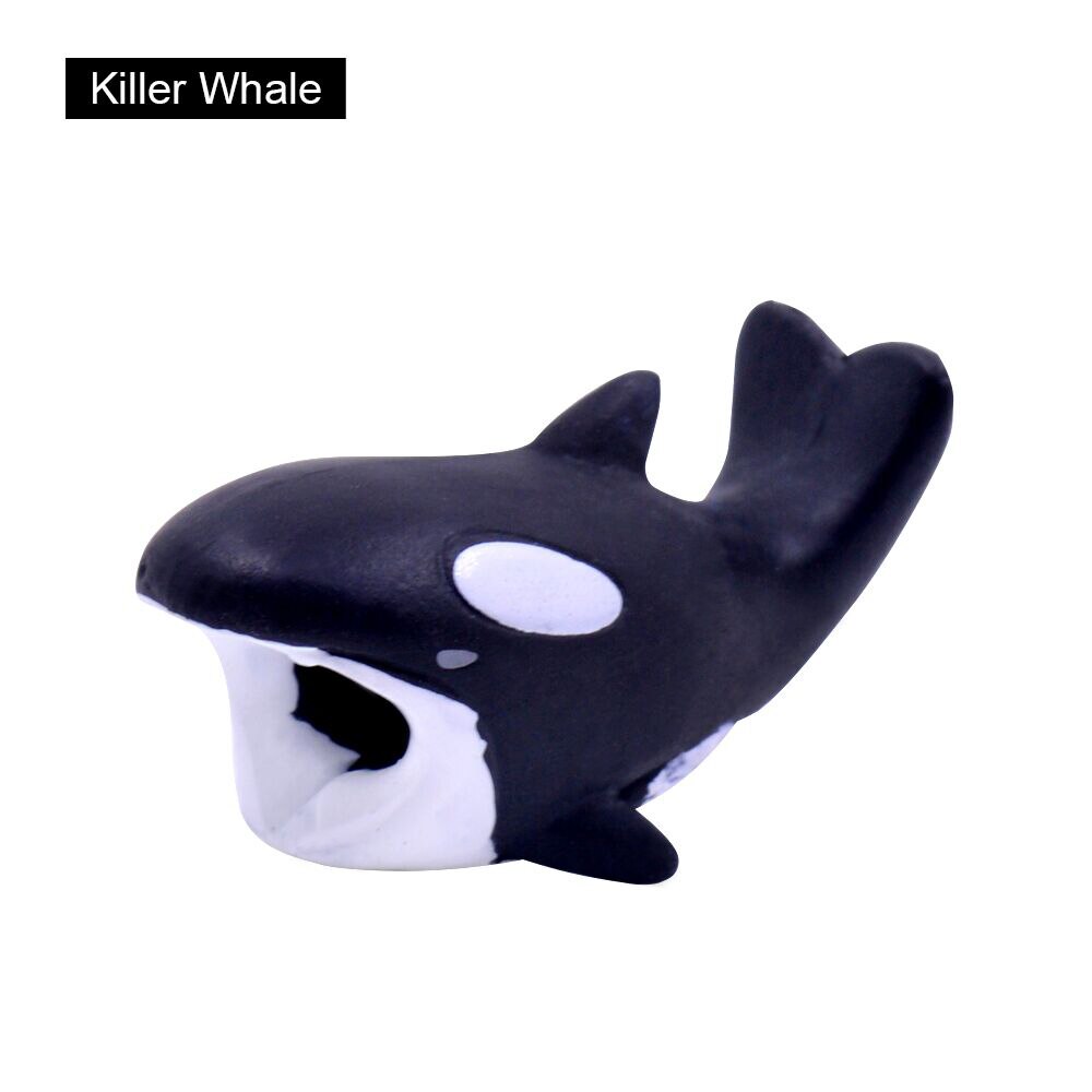 CHIPAL Cute Bites Animal Cable Protector for iPhone USB Charger Cable Organizer Cartoon Wire Winder Bite Chompers Phone Holder: Killer Whale