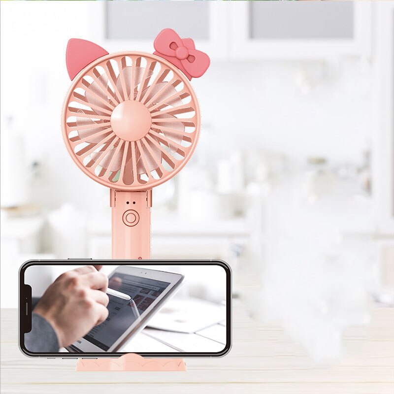 Mini Draagbare Cartoon Leuke Herten Bubble Machine Fan Usb Opladen Schat Lichtgevende Pocket Bubble Handheld Fan