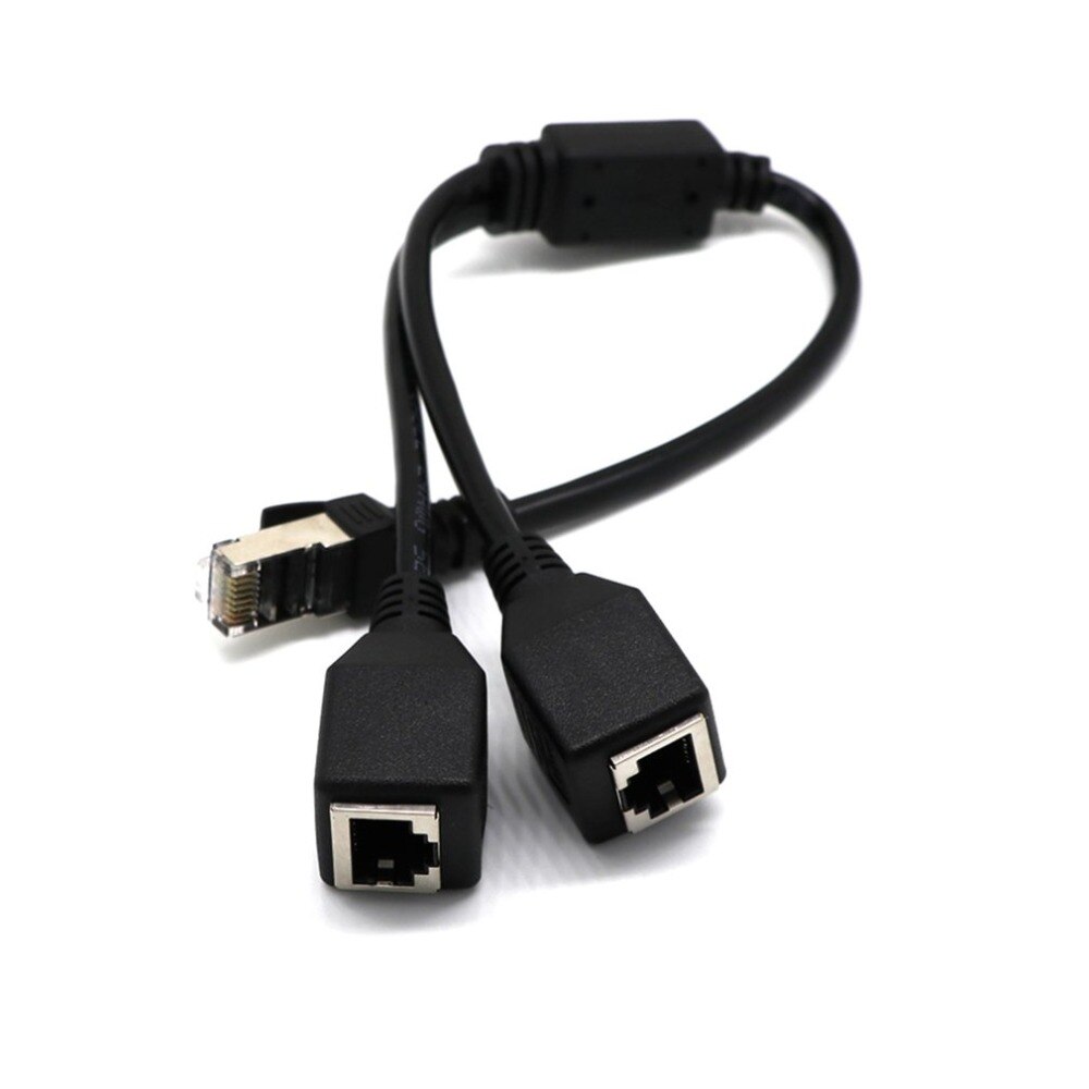 RJ45 Netwerk Splitter Adapter Kabel 1 Male Naar 2 Vrouwelijke Socket Poort Lan Ethernet Netwerk Splitter Y Adapter Kabel