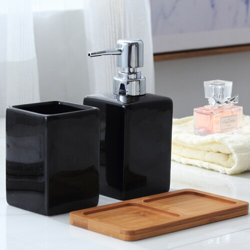 WHYOU Ceramic Liquid Soap Dispensers Emulsion Latex Bottles Bathroom Accessories set Wedding: H