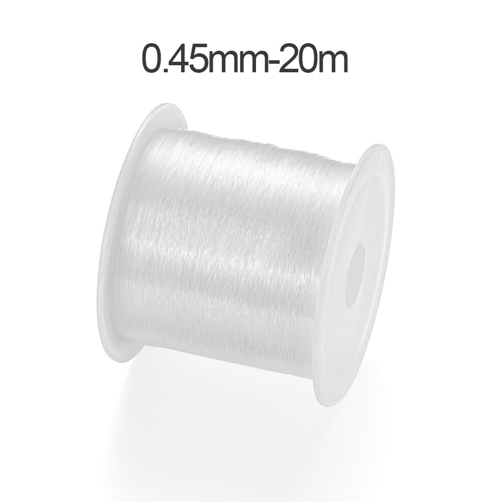1 rolka/paczka 8-90m 0.2-0.8mm żyłka nieelastyczna jasny kryształ frezowanie sznurek nici do DIY akcesoria do wyrobu biżuterii: 0.45mm-20m