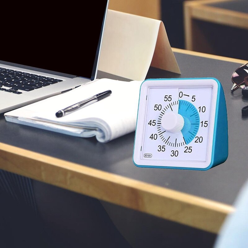 60 Minute Silent Timer Management Tool for Classroom Conference Countdown for Children and Adults (Red)