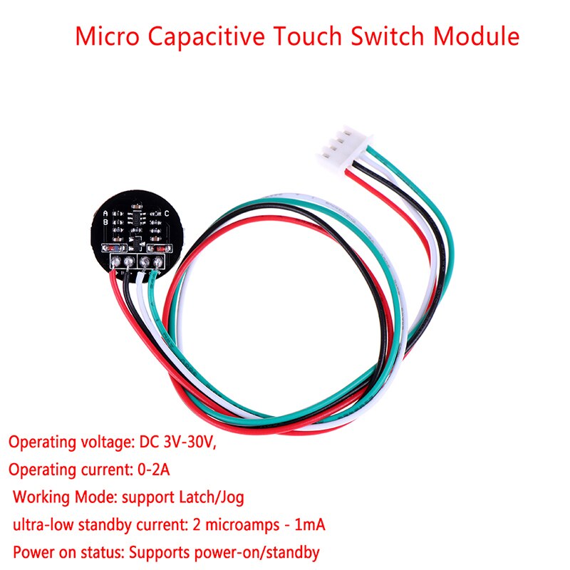 3 V-30 V 12V Mini Interruptor táctil capacitivo módulo pestillo/disparador Jog acción biestable