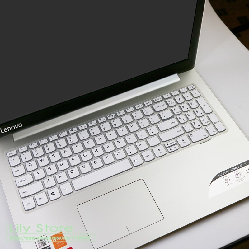 Laptop Keyboard Cover for Lenovo IdeaPad 520 720 15.6-inch - Ultra-thin Silicone Skin: White