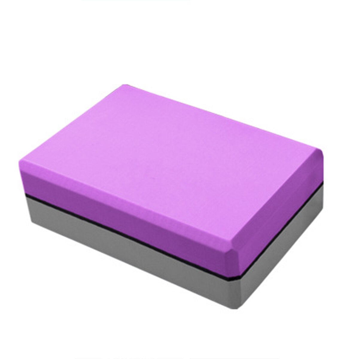 Multi-Purpose Exercise Fitness Yoga Block Bicolor EVA Brick Improve Stretching Flexibility Balance For Posture Adjuster Pilates: violet