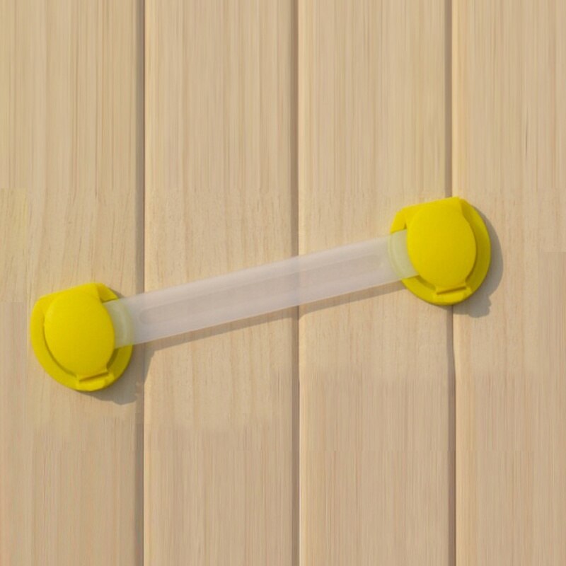 5Pcs/Lot Child Lock Protection Of Children Locking Doors For Children's Safety Kids Safety Plastic protection safety lock: Yellow