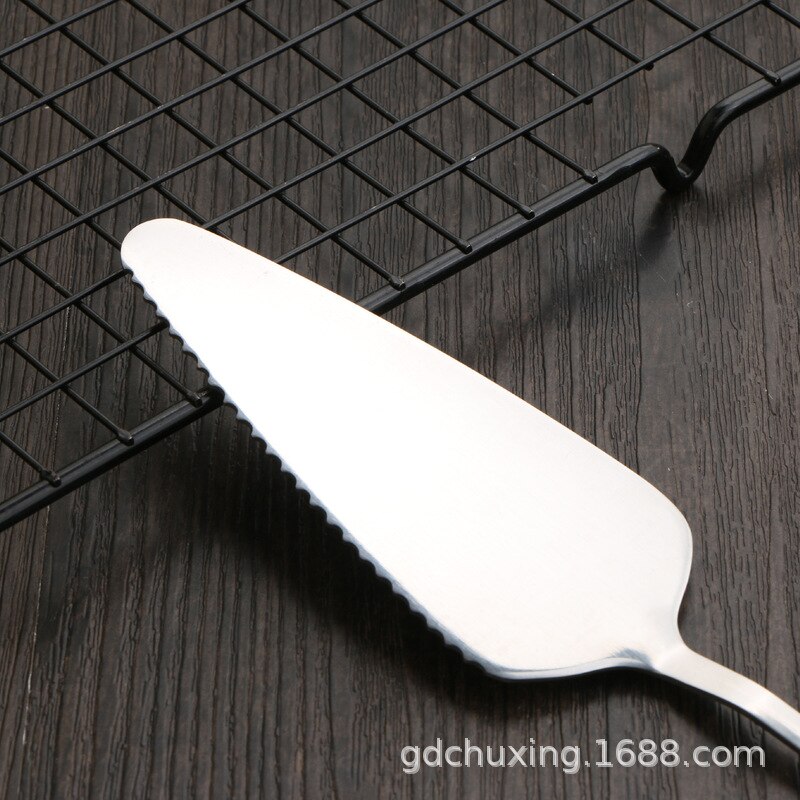 Stainless Steel Cake Knife Stainless Steel Cake Shovel Toothed Triangle Shovel Pizza Shovel Cake Knife Kitchen