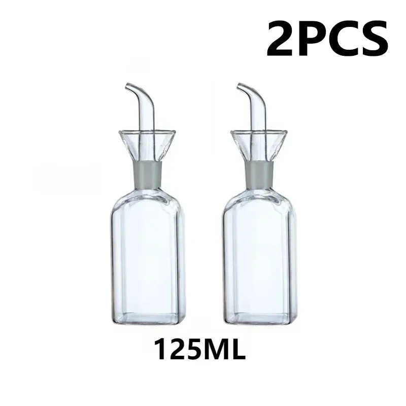 Olla de aceite de vidrio de alto borosilicato, ollas de aceite y aceto a prueba de fugas para el hogar, olla para salsa de soja de cocina, tanque de aceite, botella de aceite para condimentos: Multicolor