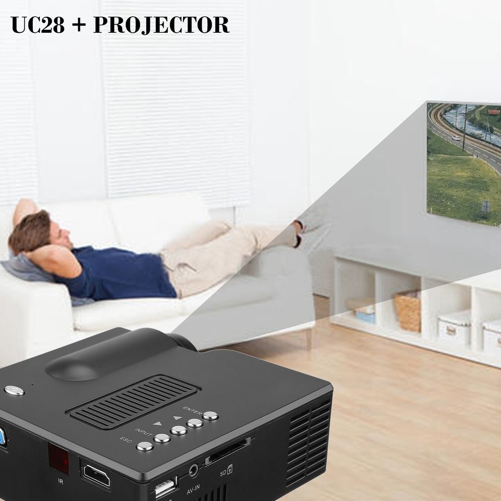 Mini Portable LED Projector 1080P LCD Multimedia Home Cinema Theater USB TF LED Projector for Home Use