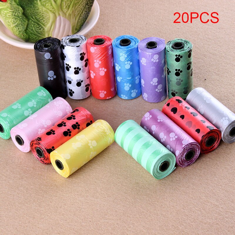 Newly Pet Garbage Bag Storage Box Case Clean Waste Stool Carrier Holder Durable Pill Shape FIF66: 20pcs