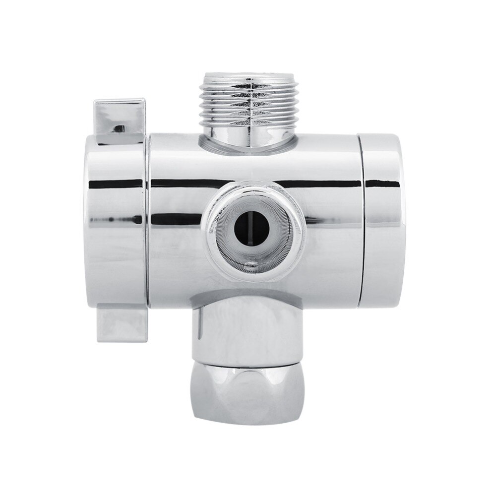 Adjustable 3 Way T Adapter Diverter Valve Connector Shower Head Arm