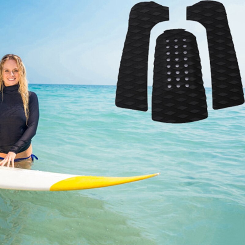 3Pcs Eva Surfplank Anti-Slip Pad Slip-On Pad Hiel Pad Kleine Staart Pad Surfboard Deck Accessoires anti-Slip Gewatteerde Kajak Vissen B