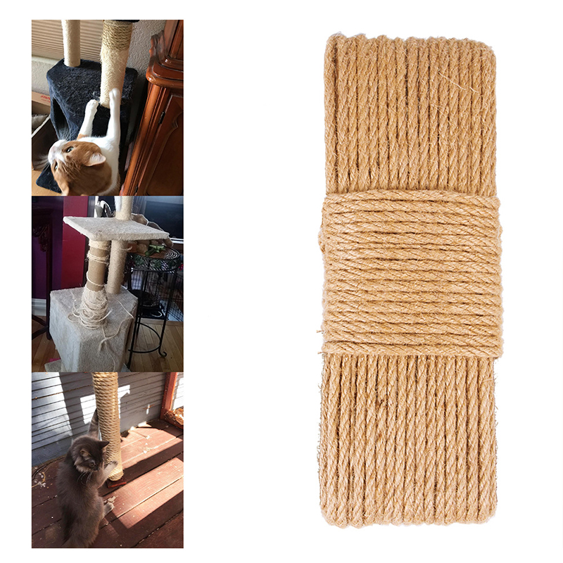 Sisal Touw Krabpaal DIY Krabpaal Speelgoed Kat Klimrek Vervanging Touw Bureau Benen Bindend Touw voor Kat Verscherpen Klauw