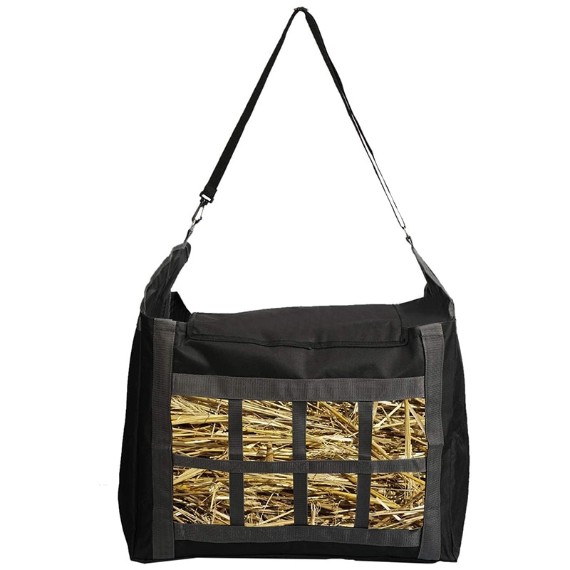 Sys-hø mulepose, halmballepose til hest langsom foder, høpose høtote 600d oxford
