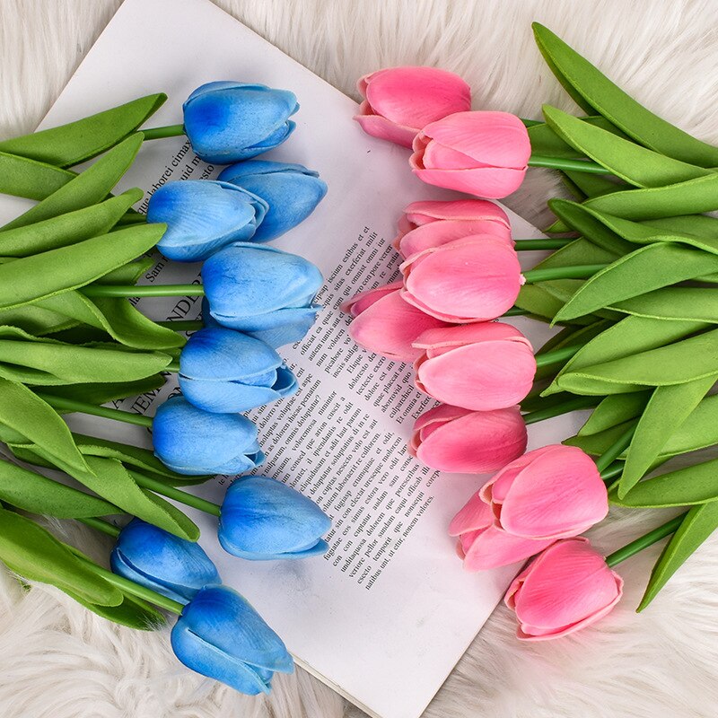 1PC 30cm Real Touch PU Tulips Artificial Flowers for Home Garden Bedroom Decoration flores artificiales para decoracion hogar